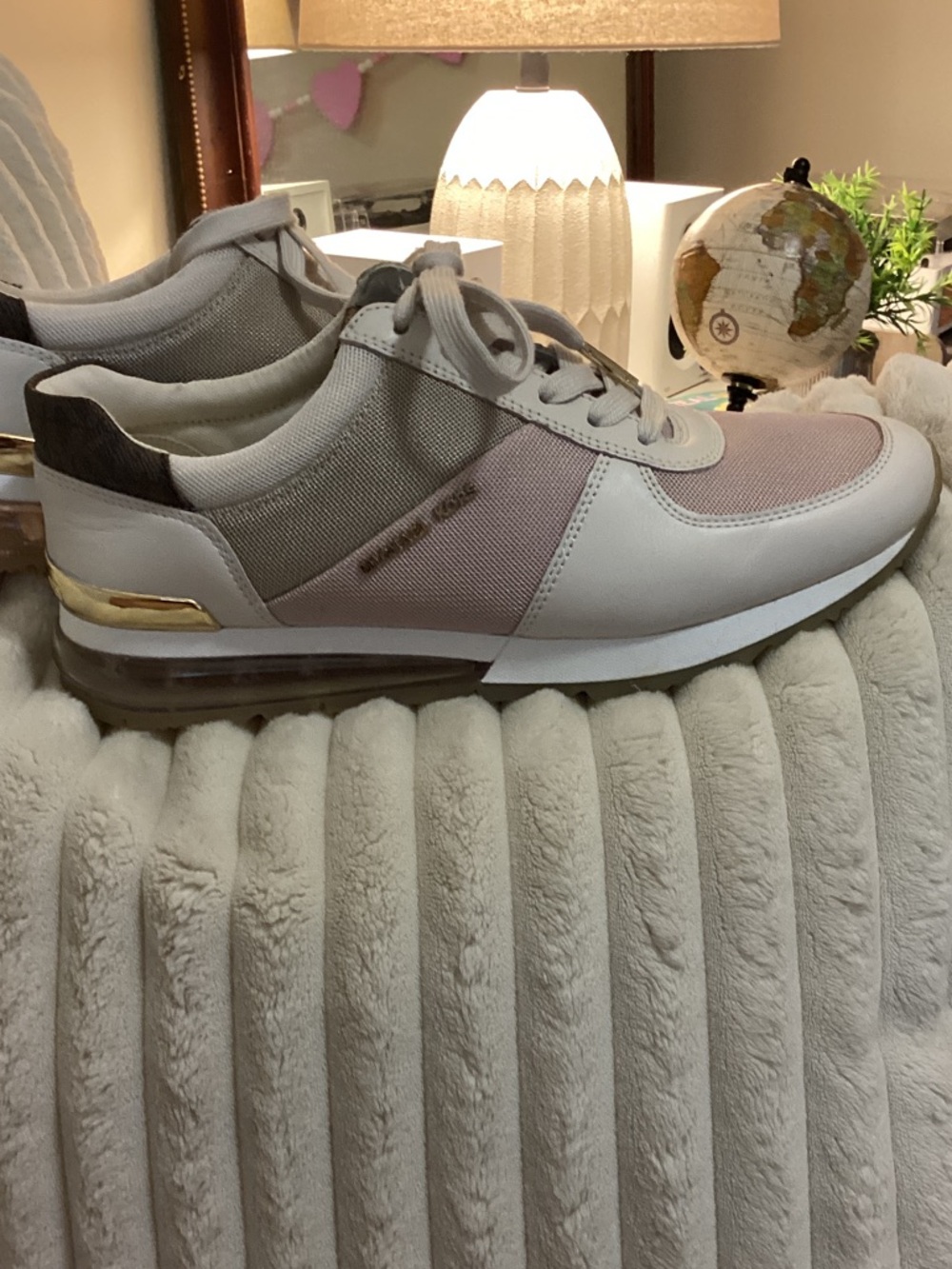 Michael Kors Blush Pink and Beige Runner Sneakers